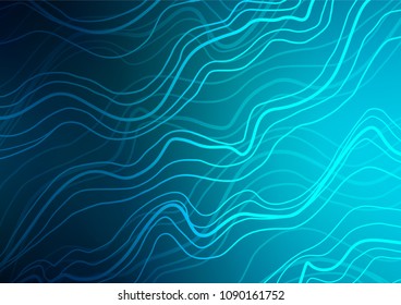 Dark BLUE vector natural elegant texture. Shining colored illustration with doodles in Zen tangle style. A completely new design for your business.