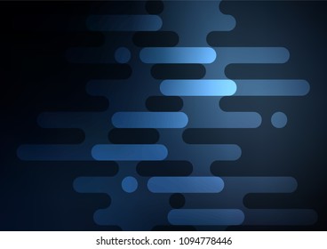 Dark BLUE vector natural elegant template. Doodles on blurred abstract background with gradient. A completely new template for your business design.