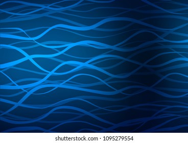 Dark BLUE vector natural elegant texture. An elegant bright illustration with lines in Natural style. A completely new design for your business.