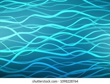 Dark BLUE vector natural elegant background. Colorful illustration in abstract style with doodles and Zen tangles. Brand-new design for your business.