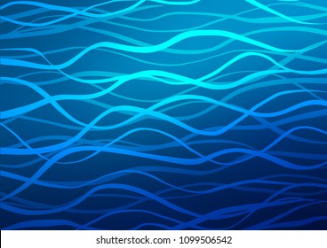 Dark BLUE vector natural elegant background. Shining colored illustration with doodles in Zen tangle style. The pattern can be used for heads of websites and designs.