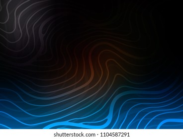 Dark BLUE vector natural elegant background. Doodles on blurred abstract background with gradient. A completely new design for your business.