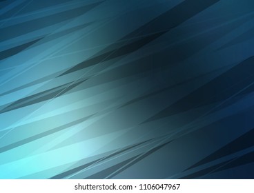 Dark BLUE vector natural elegant background. Glitter abstract illustration with doodles and Zen tangles. A completely new template for your business design.