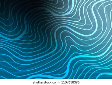 Dark BLUE vector natural elegant pattern. Colorful illustration in abstract style with doodles and Zen tangles. A completely new design for your business.
