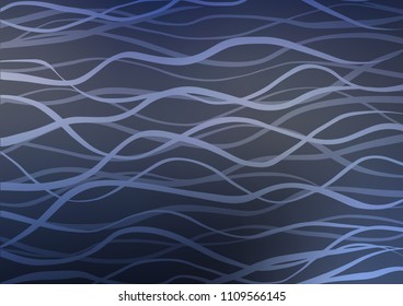 Dark BLUE vector natural elegant template. Sketchy hand drawn doodles on blurred background. A completely new template for your business design.