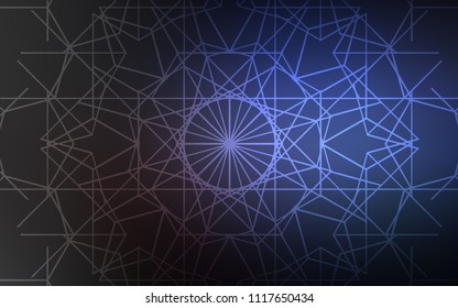 Dark BLUE vector natural elegant artwork. Childish elegant natural pattern with gradient. The pattern can be used for coloring books and pages for kids.
