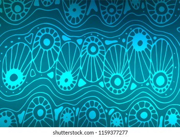 Dark BLUE vector natural elegant texture. Modern geometrical abstract illustration with doodles. The doodle design can be used for your web site.