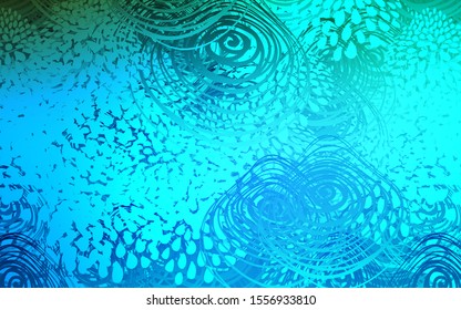 Dark BLUE vector natural elegant pattern. Doodle illustration of flowers in Origami style with gradient. Brand-new style for your business design.