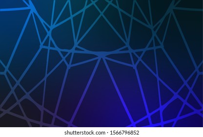Dark BLUE vector natural elegant template. Brand-new colored illustration in blurry style with doodles drawn by child. Hand painted design for web, leaflet, textile.