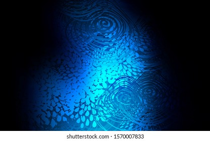 Dark BLUE vector natural elegant pattern. Creative illustration in blurred style with flowers. A completely new template for your business design.