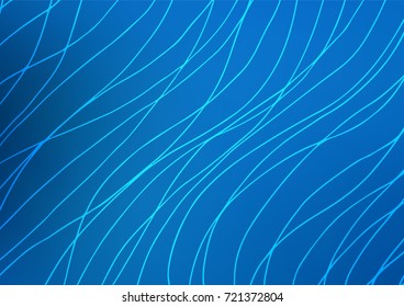 Dark BLUE vector natural elegant background. An elegant bright illustration with lines in Natural style. The doodle design can be used for your web site.