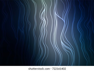 Dark BLUE vector natural elegant background. Blurred decorative design in Indian style with Zen tangles. The best blurred design for your business.