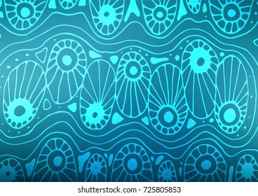 Dark BLUE vector natural elegant pattern. Geometric doodle illustration in Origami style with gradient. A completely new template for your business design.