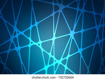 Dark BLUE vector natural elegant background. Glitter abstract illustration with doodles and Zen tangles. A completely new design for your business.