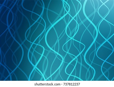 Dark BLUE vector natural elegant background. Ethnic elegant natural pattern with gradient. The elegant pattern can be used as a part of a brand book.