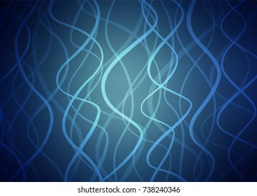 Dark BLUE vector natural elegant background. An elegant bright illustration with lines in Natural style. A new texture for your design.