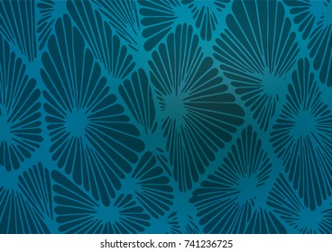 Dark BLUE vector natural elegant texture. Ethnic elegant natural pattern with gradient. The template can be used as a background for cell phones.