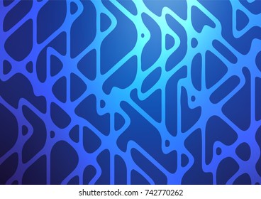 Dark BLUE vector natural elegant background. Colorful abstract illustration with lines in Asian style. The textured pattern can be used for website.