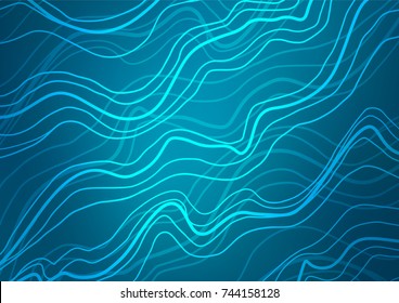 Dark BLUE vector natural elegant texture. Ethnic elegant natural pattern with gradient. Brand-new design for your business.