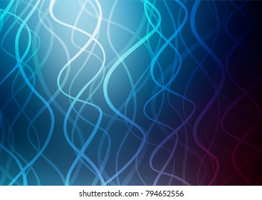 Dark BLUE vector natural elegant pattern. An elegant bright illustration with lines in Natural style. The pattern can be used for coloring books and pages for kids.