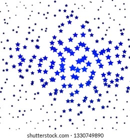 Dark BLUE vector pattern with abstract stars. Colorful illustration in abstract style with gradient stars. Design for your business promotion.