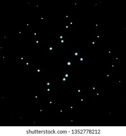 Dark BLUE vector pattern with abstract stars. Blur decorative design in simple style with stars. Pattern for wrapping gifts.