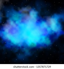 Dark BLUE vector pattern with abstract stars. Colorful illustration in abstract style with gradient stars. Pattern for websites, landing pages.