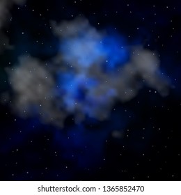 Dark BLUE vector pattern with abstract stars. Blur decorative design in simple style with stars. Design for your business promotion.