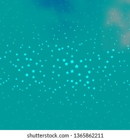 Dark BLUE vector pattern with abstract stars. Colorful illustration in abstract style with gradient stars. Theme for cell phones.