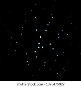 Dark BLUE vector pattern with abstract stars. Colorful illustration in abstract style with gradient stars. Best design for your ad, poster, banner.