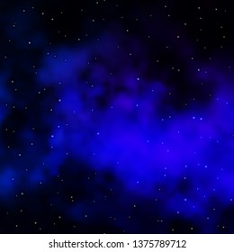 Dark BLUE vector pattern with abstract stars. Colorful illustration in abstract style with gradient stars. Pattern for websites, landing pages.