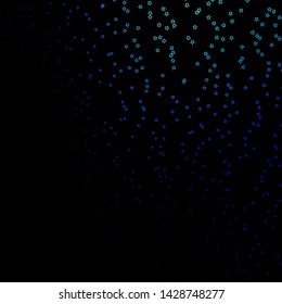 Dark BLUE vector pattern with abstract stars. Blur decorative design in simple style with stars. Pattern for new year ad, booklets.