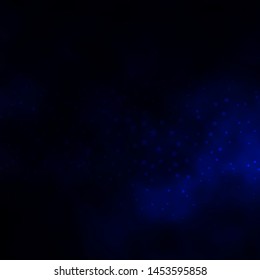 Dark BLUE vector pattern with abstract stars. Modern geometric abstract illustration with stars. Pattern for websites, landing pages.