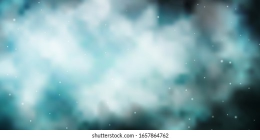 Dark BLUE vector pattern with abstract stars. Decorative illustration with stars on abstract template. Design for your business promotion.