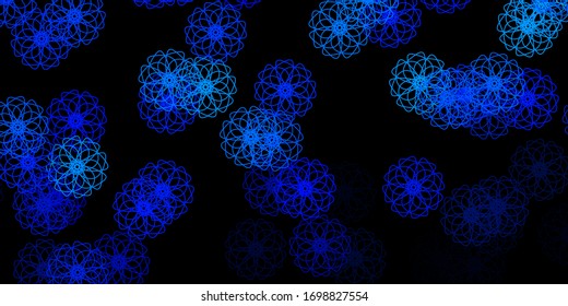 Dark BLUE vector pattern with abstract shapes. Simple design in abstract style with gradient forms. Smart design for your business.