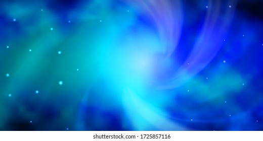 Dark BLUE vector pattern with abstract stars. Blur decorative design in simple style with stars. Pattern for websites, landing pages.