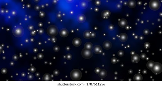 Dark BLUE vector pattern with abstract stars. Blur decorative design in simple style with stars. Pattern for new year ad, booklets.