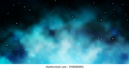 Dark BLUE vector pattern with abstract stars. Colorful illustration in abstract style with gradient stars. Pattern for wrapping gifts.