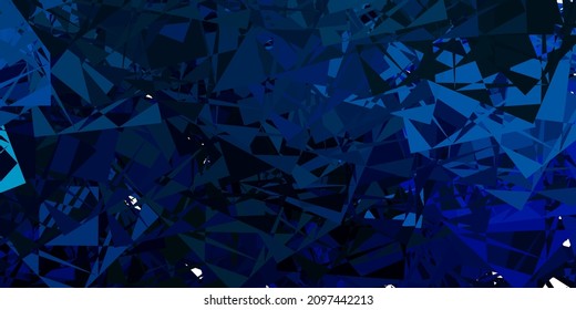 Dark BLUE vector pattern with abstract shapes. Illustration with colorful shapes in abstract style. Elegant design for wallpaper set.