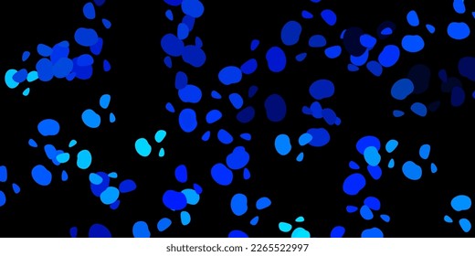 Dark blue vector pattern with abstract shapes. Colorful abstract forms with gradient in simple style. Simple illustration for your web site.