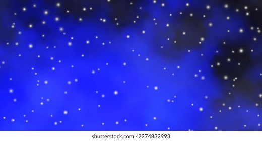 Dark BLUE vector pattern with abstract stars. Modern geometric abstract illustration with stars. Pattern for websites, landing pages.