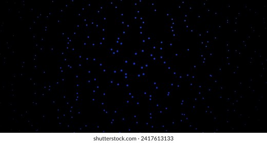 Dark BLUE vector pattern with abstract stars. Shining colorful illustration with small and big stars. Pattern for new year ad, booklets.