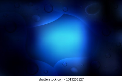 Dark BLUE vector pattern with bent lines. Shining crooked illustration in memphis style. A completely new template for your business design.