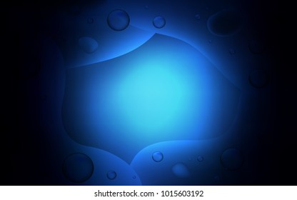 Dark BLUE vector pattern with bent ribbons. Modern gradient abstract illustration with bandy lines. Memphis design for your web site.