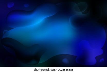 Dark BLUE vector pattern with bent ribbons. A completely new color illustration in memphis style. Memphis design for your web site.