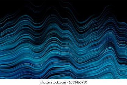 Dark BLUE vector pattern with bent lines. Creative geometric illustration in marble style with gradient. A completely new template for your business design.