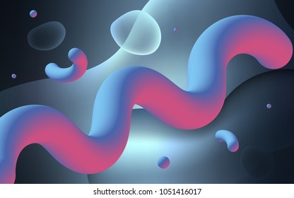 Dark BLUE vector pattern with bent lines. Colorful illustration in abstract memphis style with gradient. Memphis design for your web site.