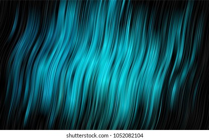 Dark BLUE vector pattern with bent ribbons. Creative geometric illustration in marble style with gradient. The best blurred design for your business.