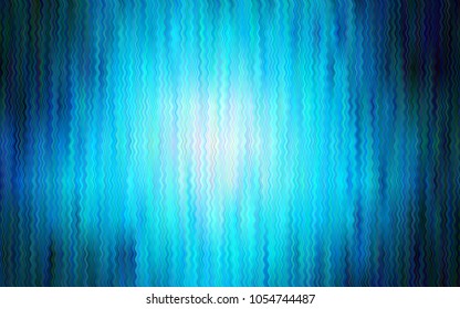 Dark BLUE vector pattern with bent ribbons. Creative geometric illustration in marble style with gradient. Marble design for your web site.