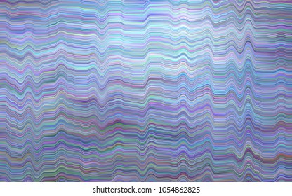 Dark BLUE vector pattern with bent lines. Blurred geometric sample with gradient bubbles.  The template for cell phone backgrounds.